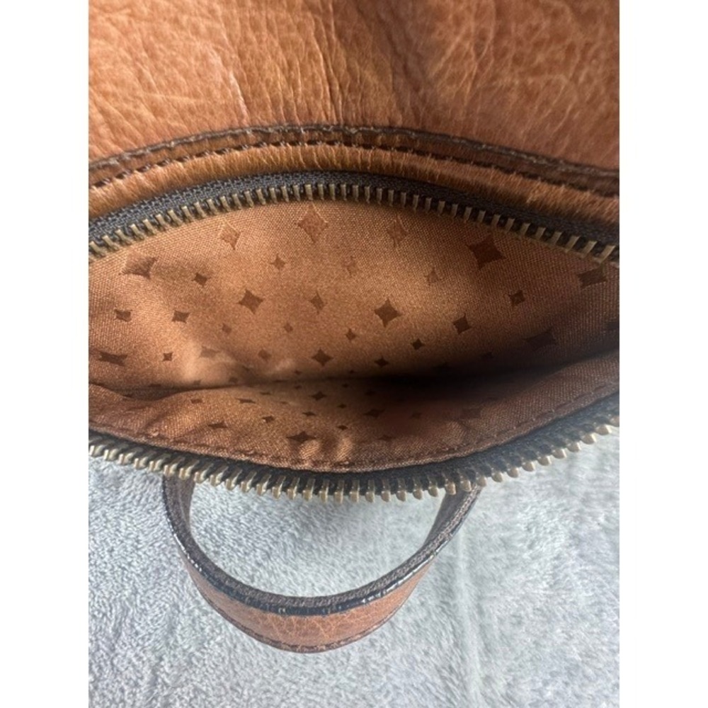Fossil Crossbody Bag Women's S Brown Leather Messenger Vintage Style Zip Pocket - Picture 9 of 9